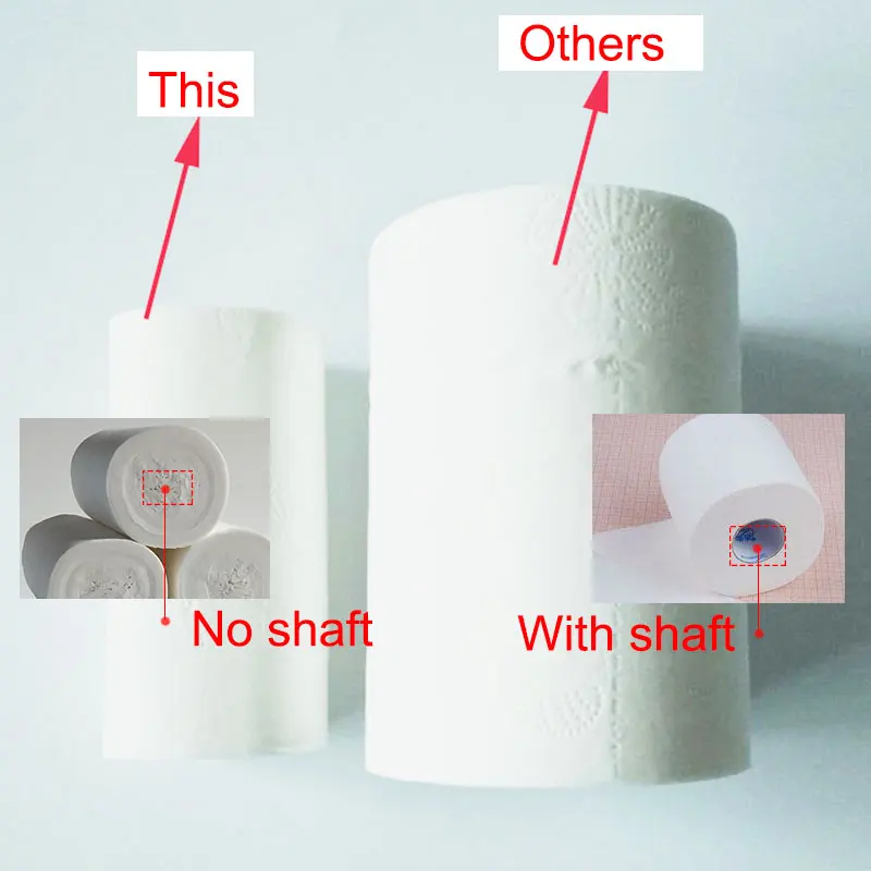 Рулонная упаковка из 10 бумажных туалетных рулонов для ванной туалетной бумаги
