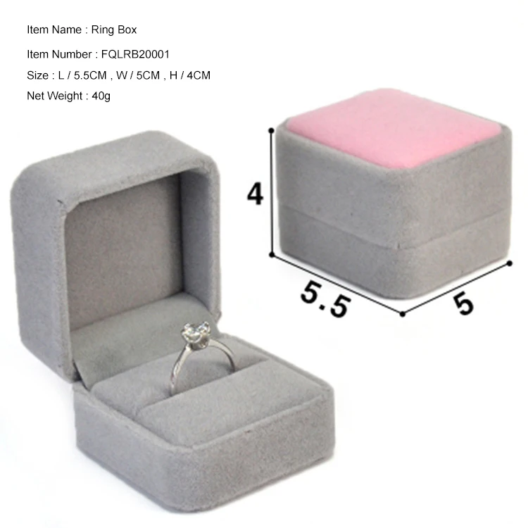 

Fanqieliu Pink Grey Strong Plush Jewelry Box Necklace Bracelets Rings Carrying Cases Exquisite Gift Box For Jewelry FQL20471