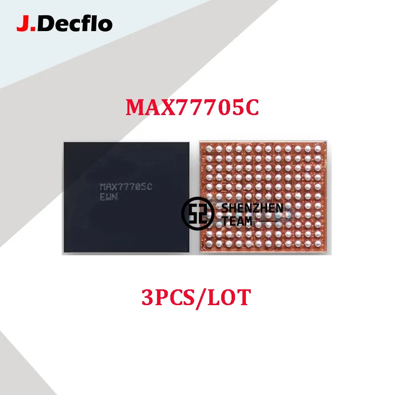 

JDecflo 3PCS PMIC MAX77705C MAX77705 Small Power Supply IC PM MAX77705CEWN For SAMSUNG S10 S10e S10+ Note10+ Note20 Circuits