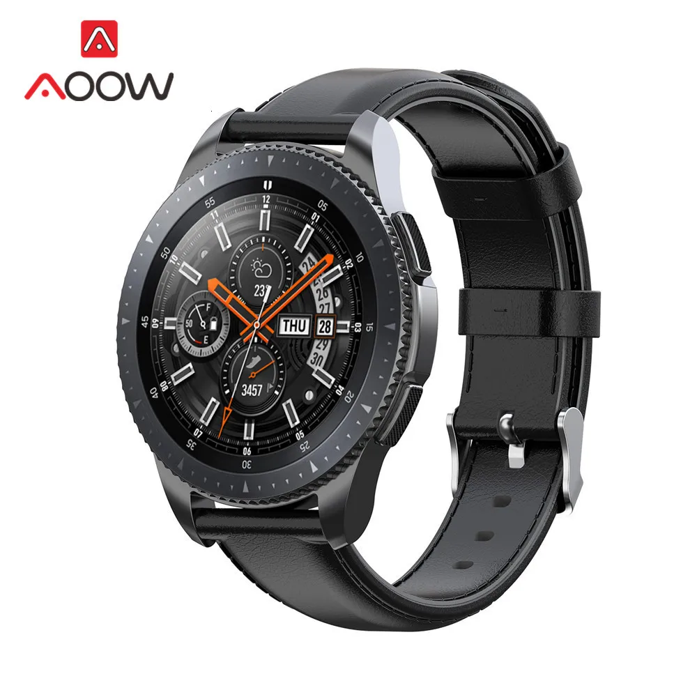 20 мм 22 мм ремешок из натуральной коровьей кожи для samsung Galaxy Watch Active 42 мм 46 мм huawei GT Amazfit bip быстросъемный браслет