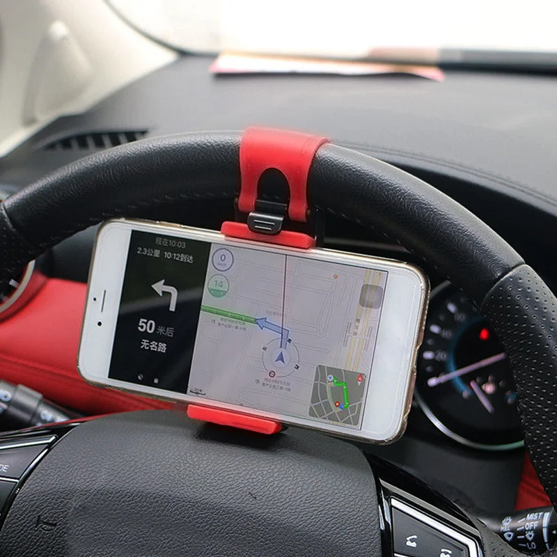 

Автомобильный держатель-зажим для телефона на рулевое колесо, универсальный комплект, подставка для GPS-камеры на велосипед, аксессуары для интерьера автомобиля