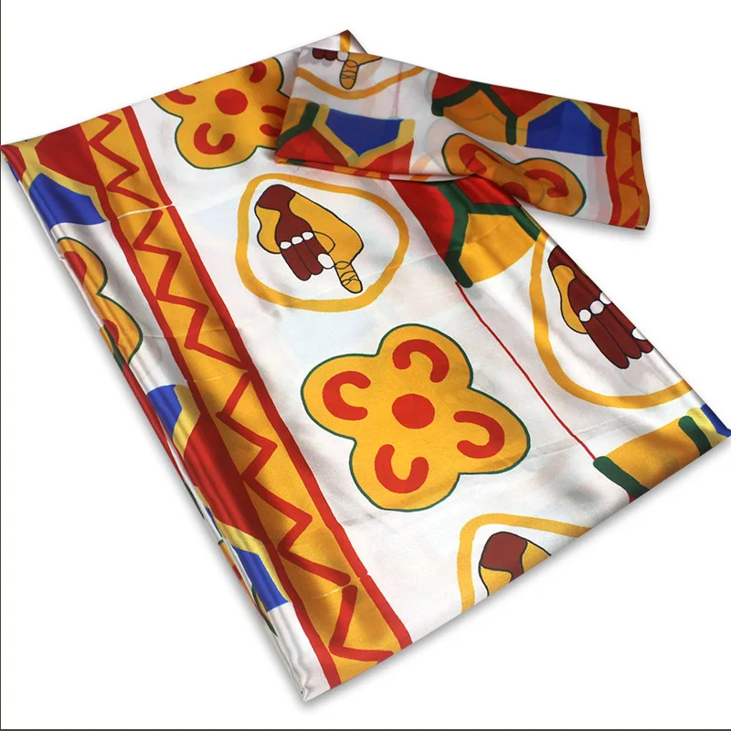 

Оптовая продажа, нигерийская Анкара, мягкая ткань с принтом воска, шелковые ткани, ткань 2 ярда, шифон + 4 Ярда, модал для платья