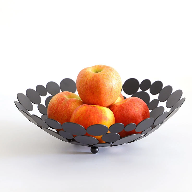 Скандинавский золотой круглый железный поднос для фруктов гостиной корзина из