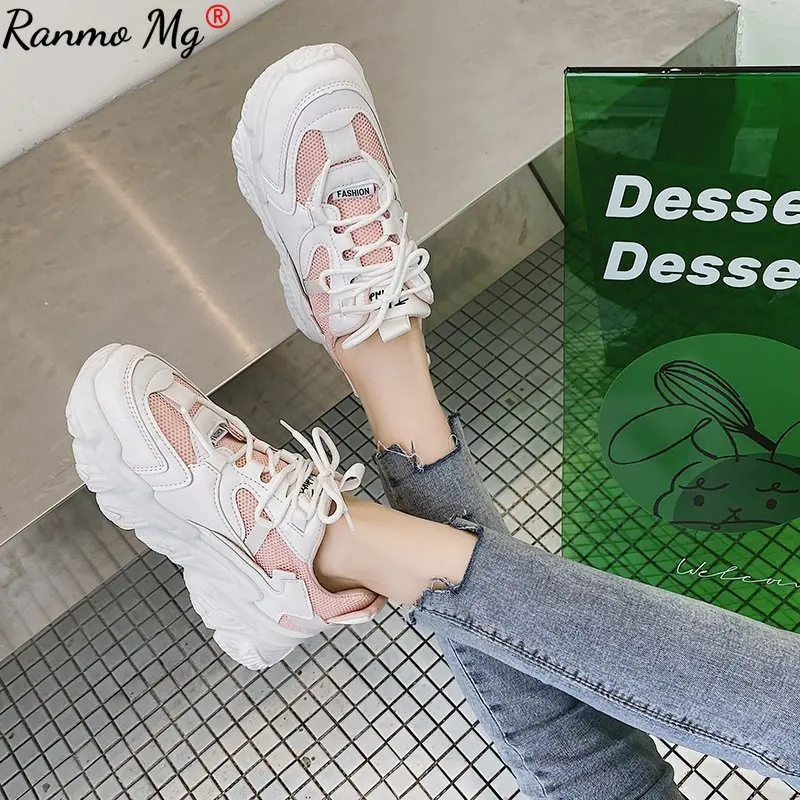 

2021 New Shoes Women Designers Platform White Sneakers Wedges Shoes for Women Ladies Casual Shoes Zapatillas Chunky Mujer 35-40