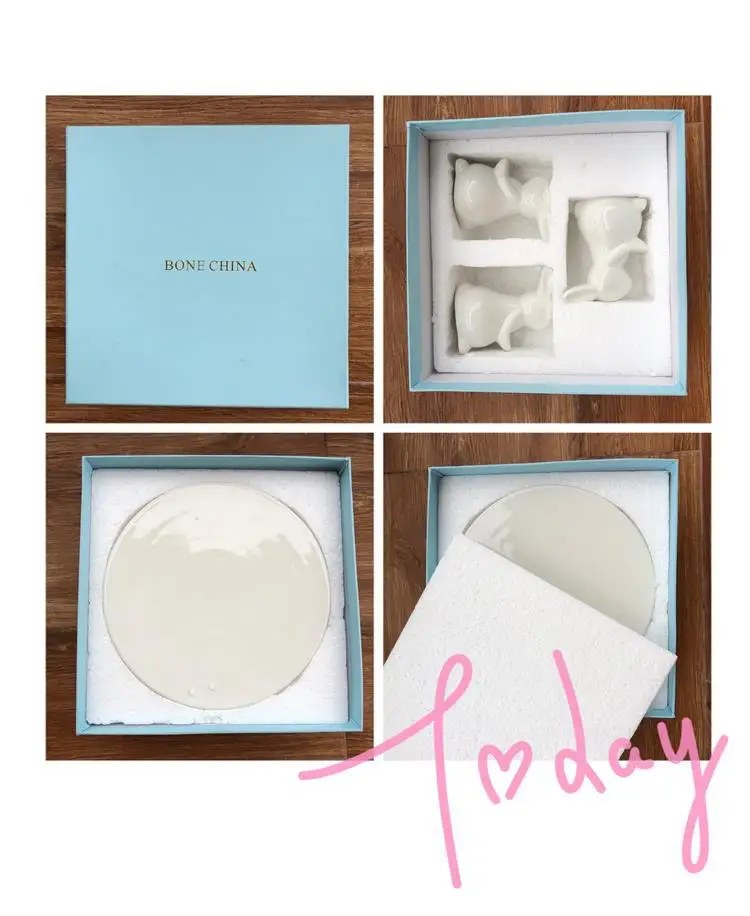 Керамическая тарелка в виде кролика фарфоровая обеденные тарелки подставка для