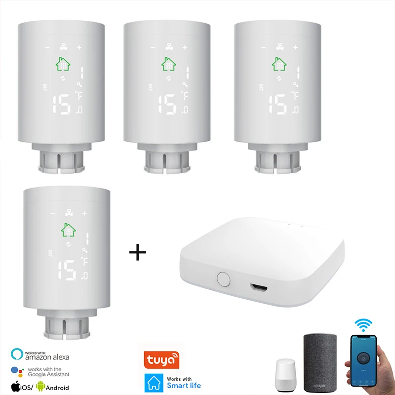 Умный термостатический радиатор Zigbee устройство управления клапаном работает с