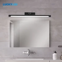 luckyled modern led wall light waterproof bathroom lamp 8w 12w ac85 265v black color wall lamp vanity light fixtures sconce