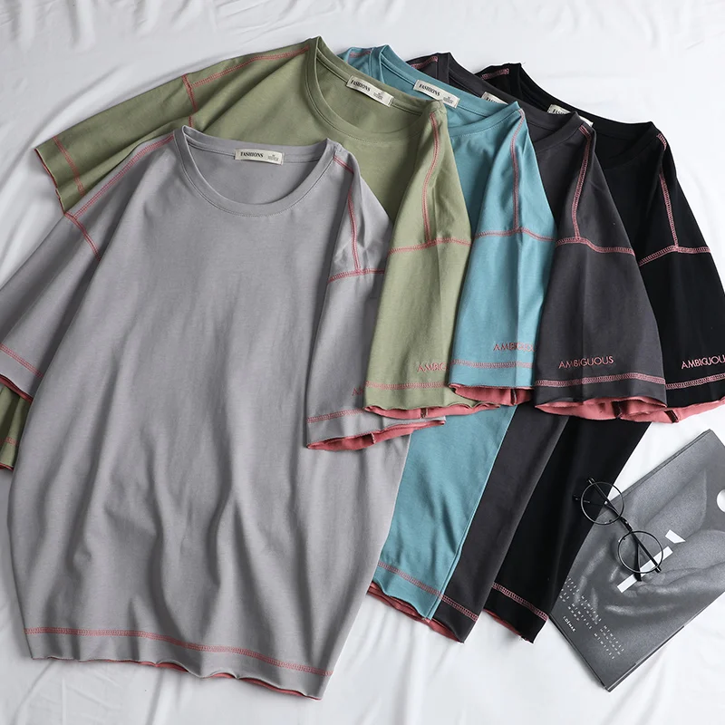 

Woodvoice 2020 Summer New 100% Cotton T Shirt Men Causal O-neck Basic T-shirt Male High Quality Classical Tops Men's Size M-3XL