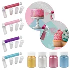 1 комплект Пластик торта ручной пистолет-распылитель Fondant (сахарная) декорирование распыления раскраска декорирование выпечки кекса десерты Кухня Кондитерские инструменты