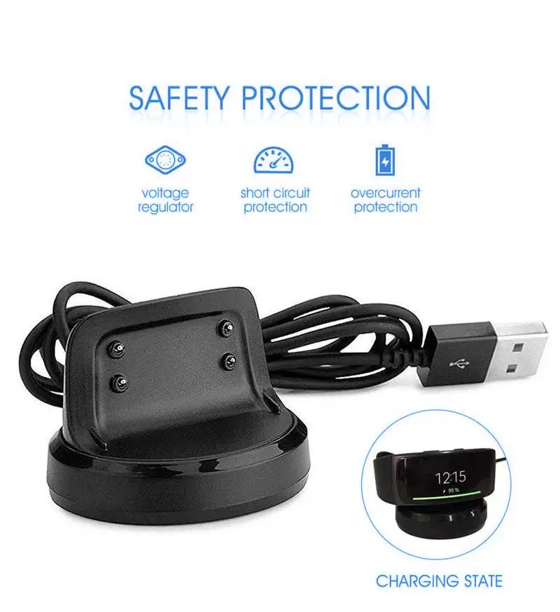 Зарядное устройство для gear Fit 2, сменный usb-кабель для зарядки samsung gear Fit2 Pro SM-R365/gear Fit2 SM-R360
