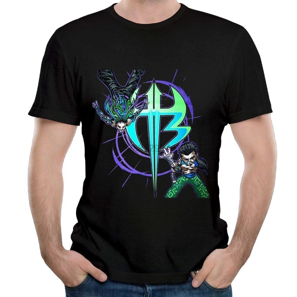 Мужская классическая черная рубашка с коротким рукавом и логотипом Jeff Hardy |