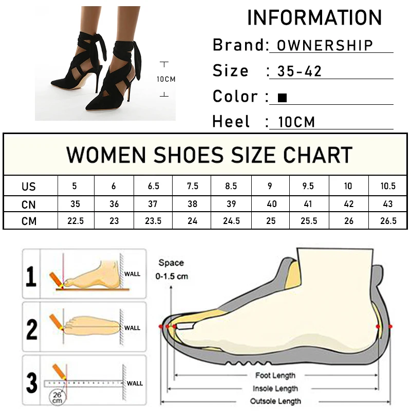 

2021 Women's Sexy High Heel Sandals Woman's Fashion Heels Black Cross-Tied Stiletto Pointed Toe Party Shoes Ladies Footwear