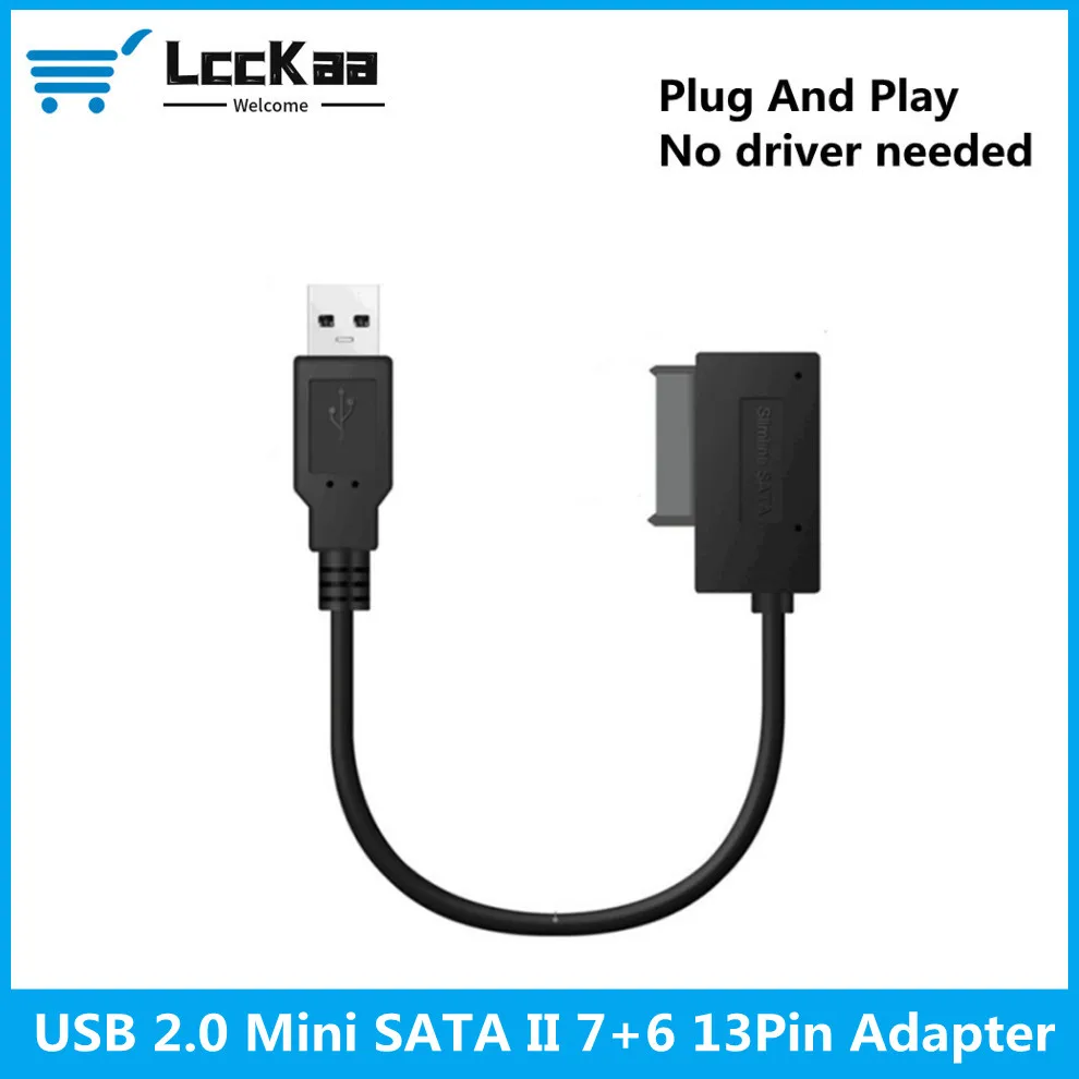 USB адаптер LccKaa для ПК конвертер SATA на 2 0 13 контактный Sata 6P 7P cd rom DVD