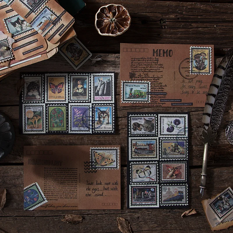 Винтажные стикеры серия коллекционеров журнал декоративные кавайные