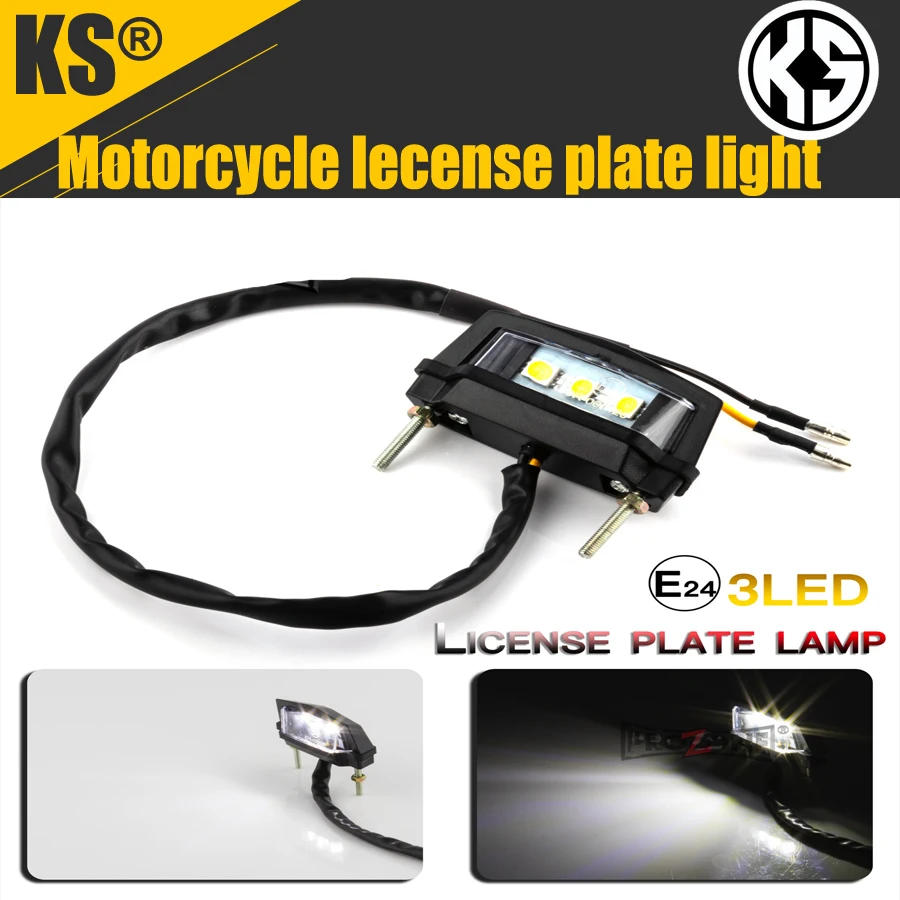 

Универсальный задний фонарь для мотоцикла, 3 светодиода, подсветка номерного знака, аксессуары для мотоциклов honda, suzuki, kawasaki