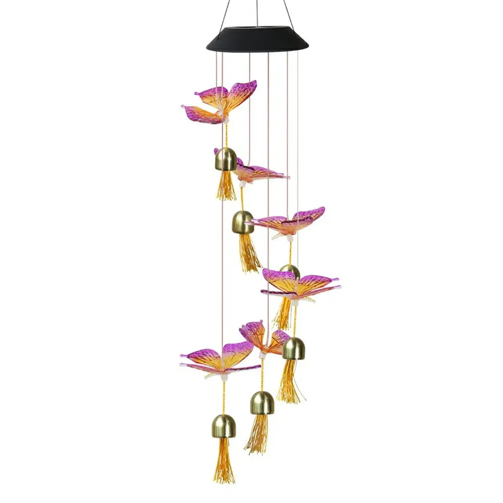 

Solar Butterfly Wind Chimes Outdoor Waterproof Bird LED Lights Night Party Yard Garden Hanging Decoration
