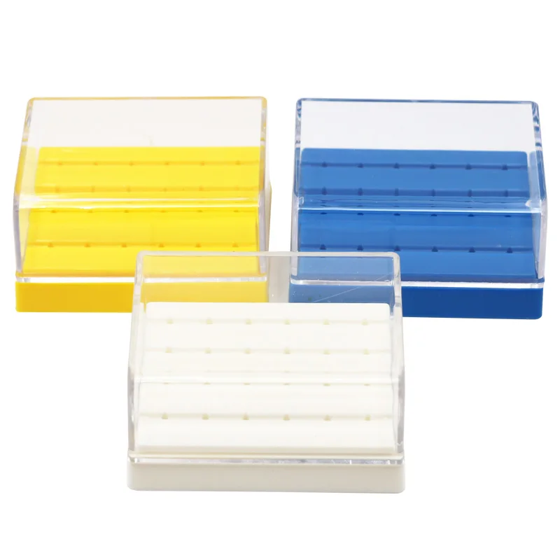 

1pc 24 Holes Dental Burs Drill Holder Tooth Bur Block Holder Autoclave Sterilizer Case Disinfection Box Pull Out Drawer