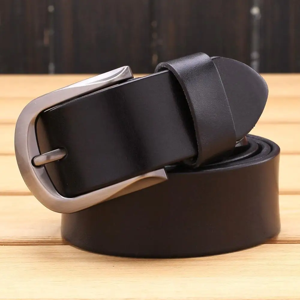 Designer Best Quality 100% Upper Genuine Leather Alloy Pin Buckle Belt For Men Business Men Belt Vintage Belt