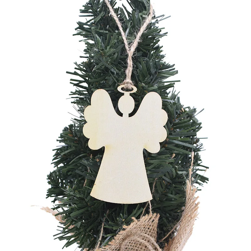 10 шт./лот деревянная подвеска с изображением Прыгающего оленя ангела