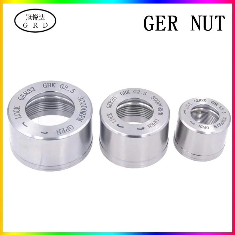 1pcs GER collet chuck GER11 GER16 GER20 GER25 GER32 collet nut for clamping cnc milling turning collet chucks