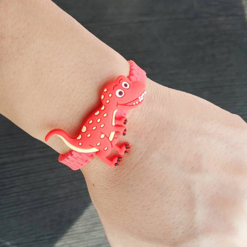 6 шт./лот браслеты в виде динозавра для вечеринки на день рождения набор из