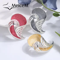 meicem women brooch jewelry luxury conch vintage 2021 popular design brooches for womens clothing metal alloy enamel fashion