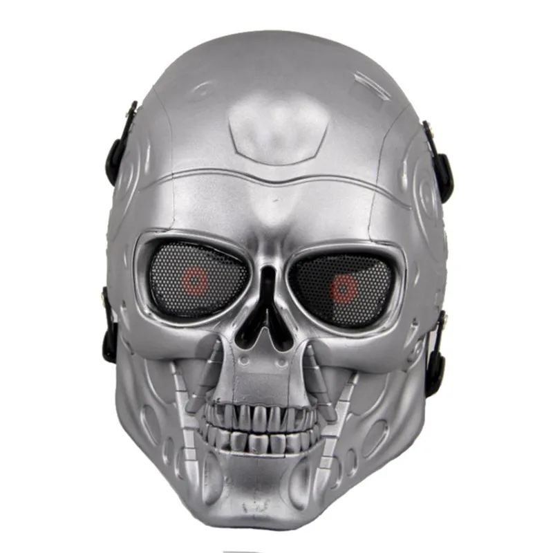 Тактическая Маска Terminator T800 с черепом сетка для страйкбола аксессуары военных игр