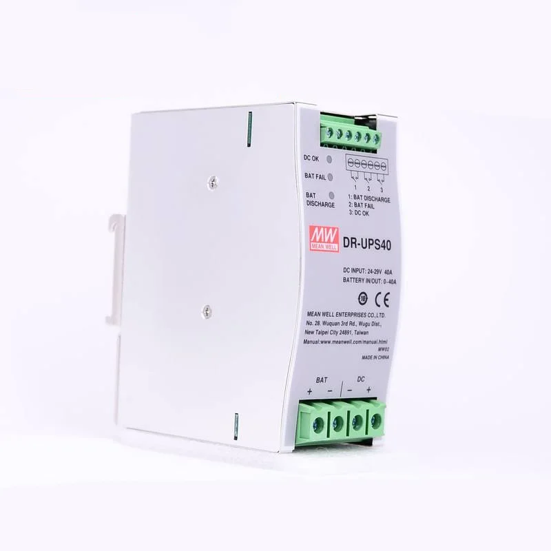 DR-UPS 40 40A DIN RAIL DC UPS Module параллельное подключение к шине MEAN WELL 24-29V для детской