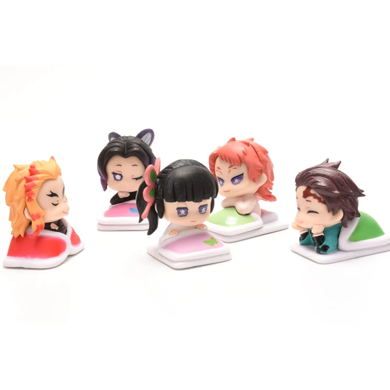 Экшн-фигурка демона 5 шт./компл. Q.ver Kimetsu No Yaiba Nezuko Tanjirou Zenitsu Giyuu Inosuke ПВХ см | Игрушки и