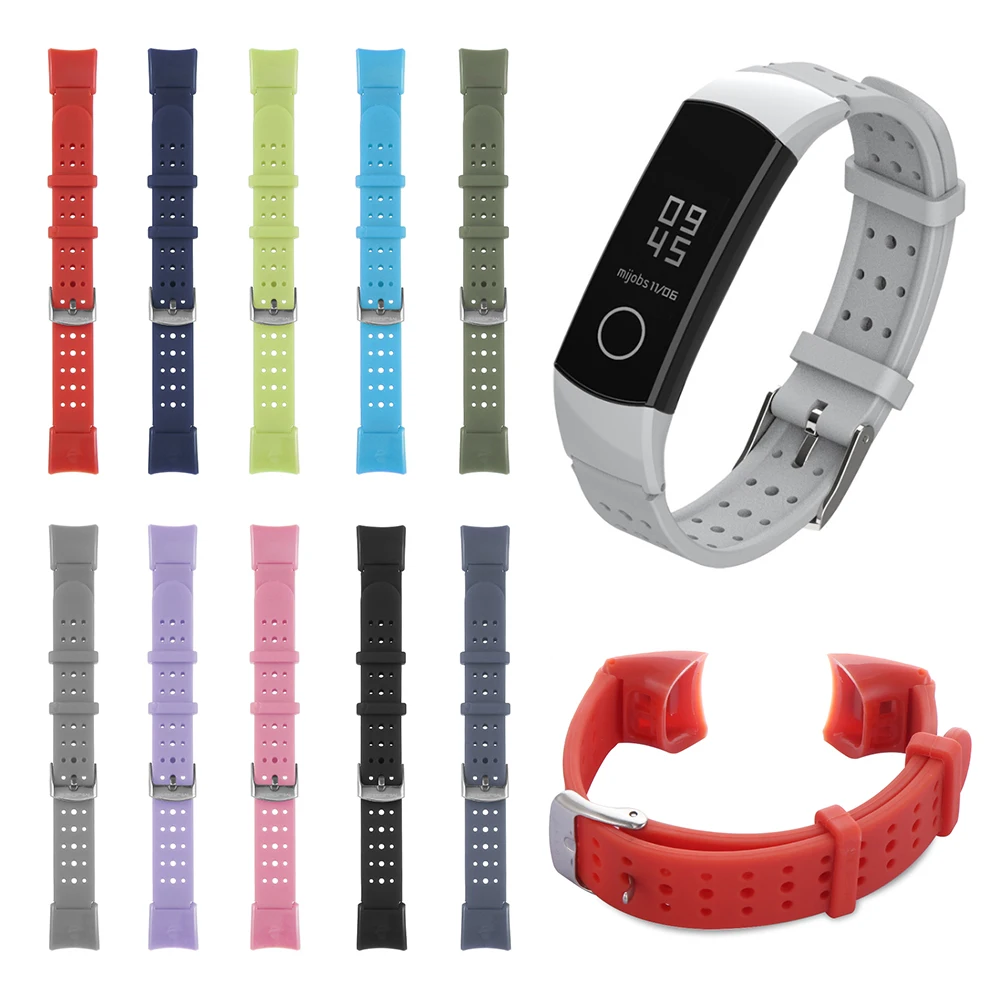 Новые защитные силиконовые спортивные цветные браслеты сменные для Huawei Honor Band 5