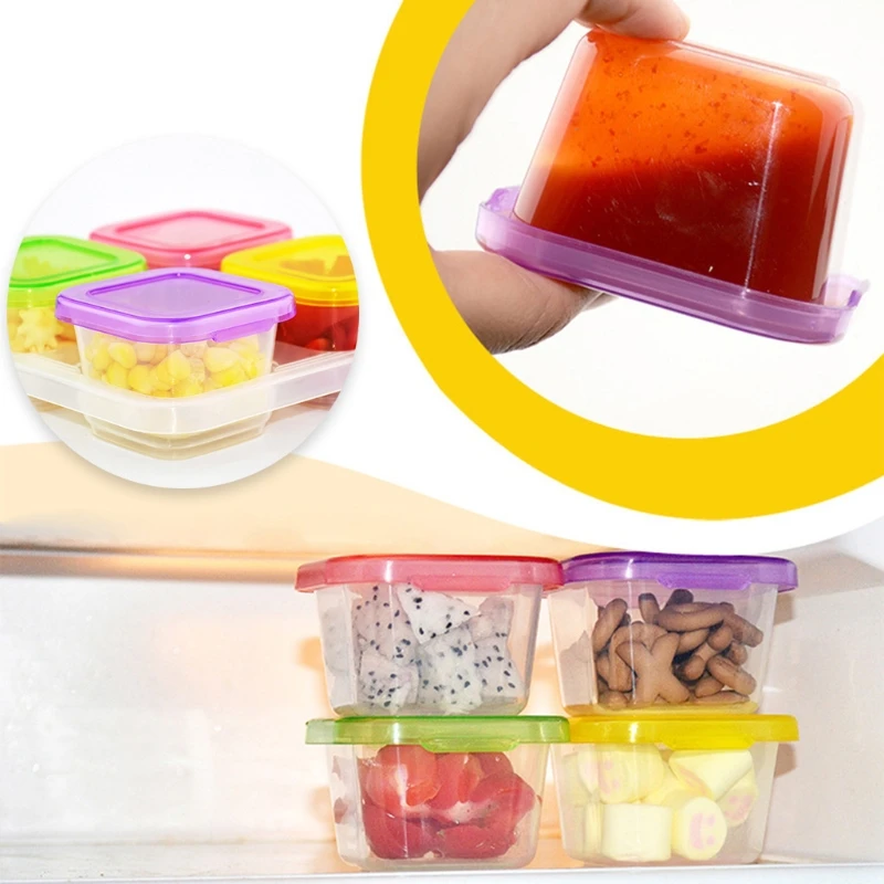

Children Baby Food Container Refrigerator Freezing Cubes with Tray Storage Box