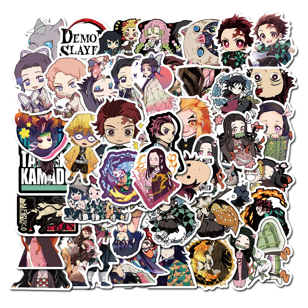 

Demon Slayer Stickers Kimetsu No Yaiba 10/50PCS For Skateboard Waterproof Motorcycle Guitar Luggage Kid Toy Sticker Decal Toy