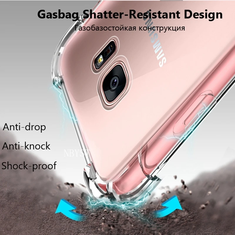 Мягкий ударопрочный чехол для задней панели чехол для samsung Galaxy S6 S7 S8 S9 край A2 A3 A5 A6 A7 A8 A9 плюс CORE AIRBIG крышка