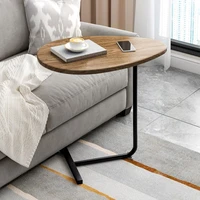 home side table modern decor coffee end table small snack table couch table for living room balcony c shape sofa table metal leg