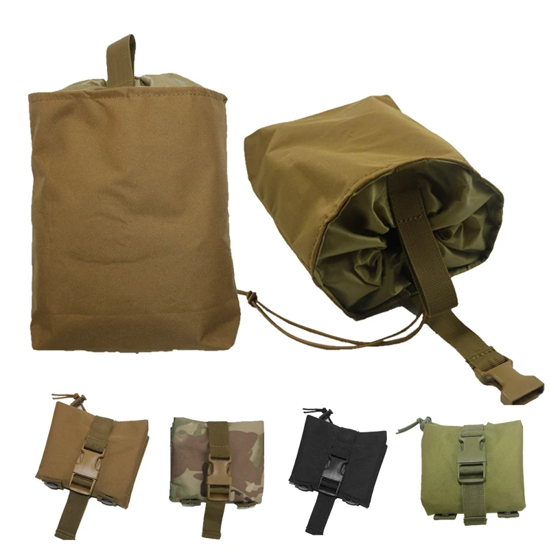 

Molle Tactical Foldable Dump Drop Magazine Pouch, Utility Recovery Bag, Airsoft Ammo Mag Pouches, Military EDC Accessories