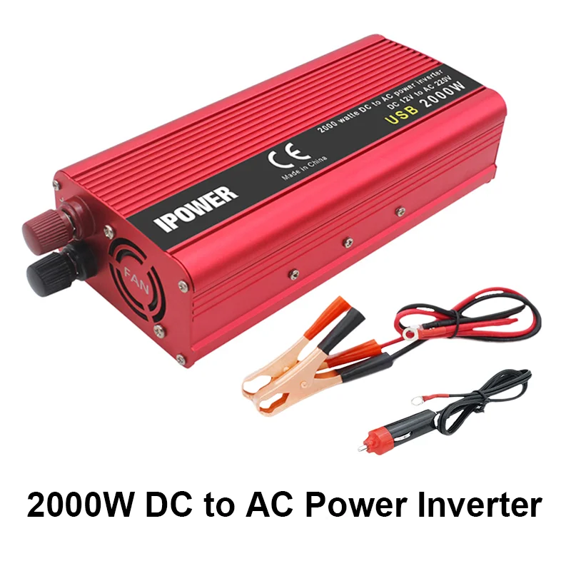 Модифицированный синусоидальный сигнал двойной USB 2000 Вт постоянный ток 12 В в