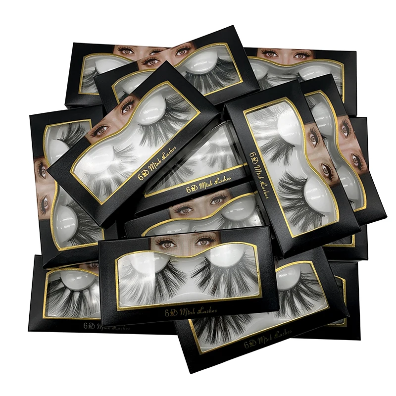 1 пара натуральные накладные Искусственные ресницы Длинные Curl макияж 6D норковые
