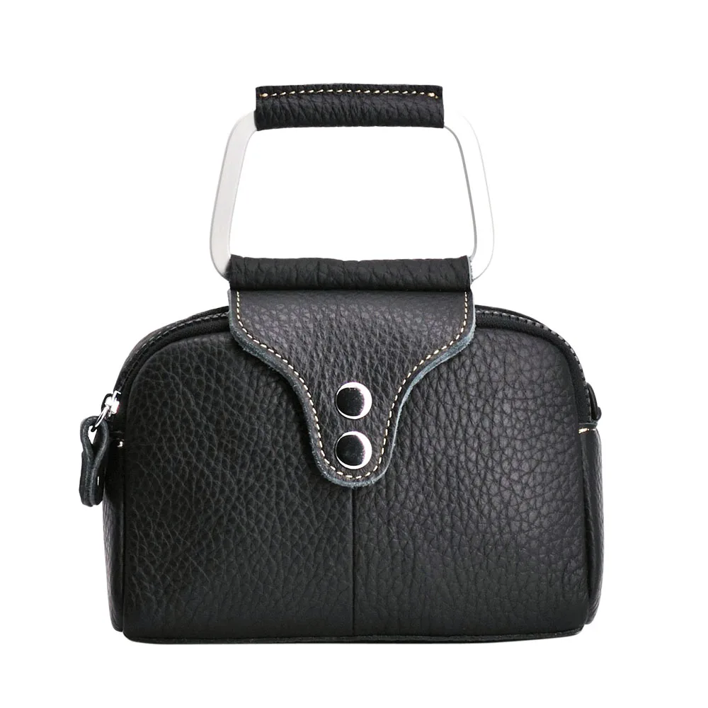 Сумка из настоящей кожи сумка через плечо мини металлическая ручка девушка сумки