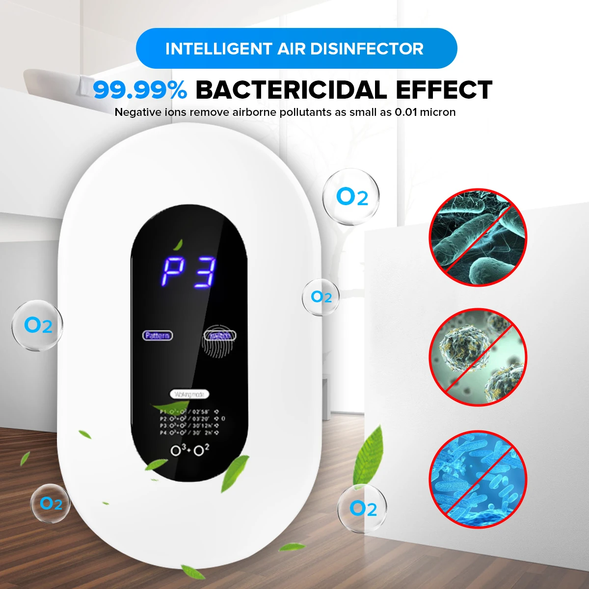 Air Purifier Sterilizer Addition To Formaldehyde Wash Cleaning Intelligent Touching Screen Household Hepa Filter AC100-240V | Бытовая