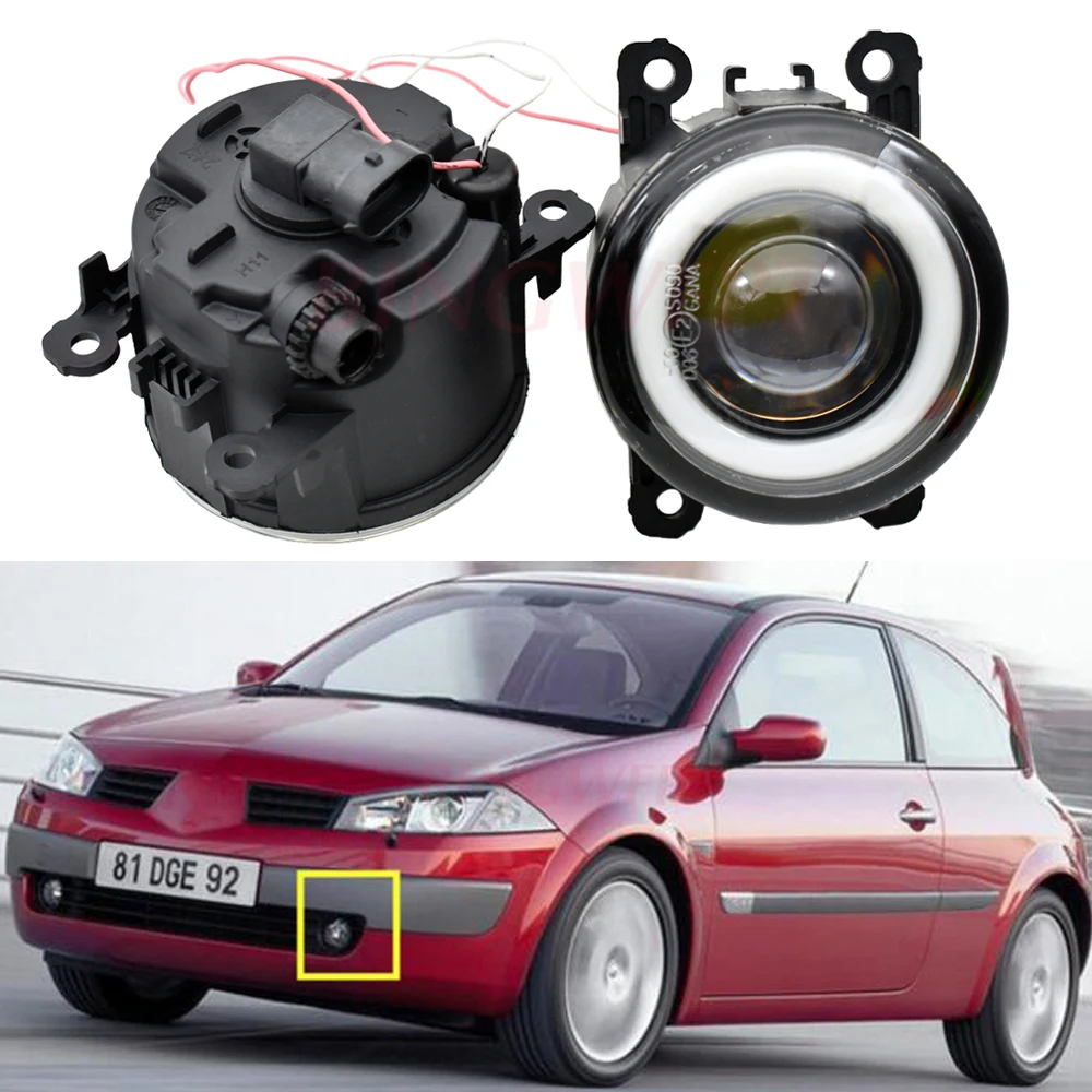 2 шт. стайлинга автомобилей Светодиодный туман светильник + Ангел глаз для Renault