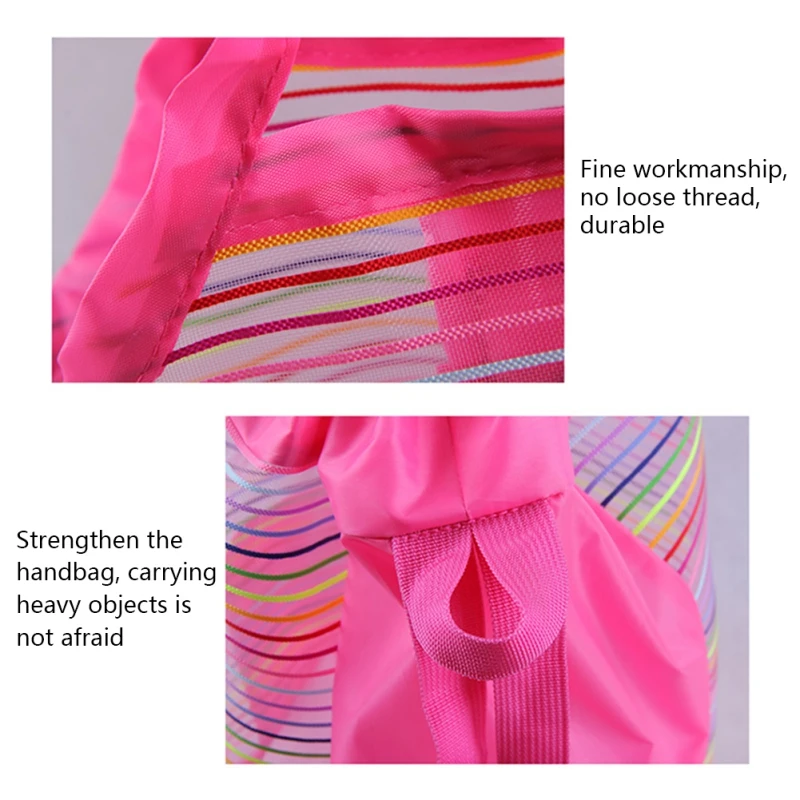 Складная сумка для пляжа детские сетчатые платья девочек с карманами Сумка