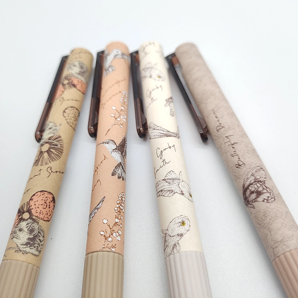 4pcs Gel Ink Rollerball Pen 0.5mm Black/Blue/Red ink Refill Medium Point Pens Student Writing Smoothly Office Business Supplies - купить по