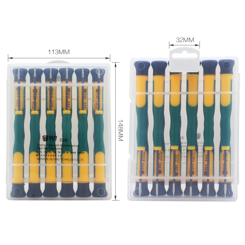 BST-666 12 в 1 Torx T2 T3 T4 T5 T6 T8 Phillips PH00 PH000 Pentalobe 5-ти точечные 0 8 2 Y2.5 прецизионных отверток