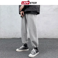 lappster men solid japanese streetwear sweatpants 2021 mens 5 colors harajuku joggers pants male baggy cotton black sweat pants