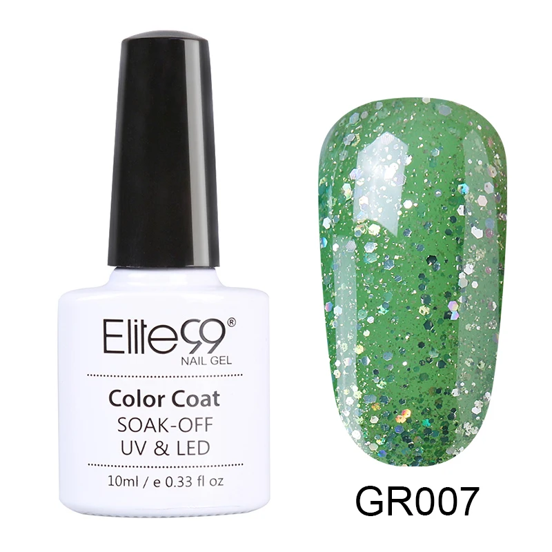 GR007 Elite99 10ml Avocado Gel Nail Polish Vernis Semi Permanant UV Nail Gel Primer Soak Off Nail Art Gel Varnish Gelpolish Manicure - Цвет: GR007