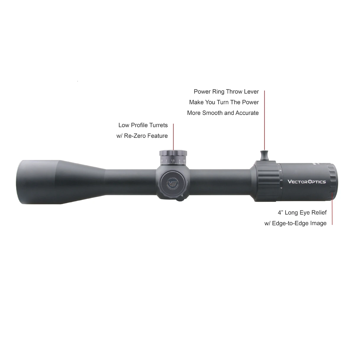 Оптический прицел Vector Optics Marksman 4 16x44 FFP тактический 1/10 мил для винтовки 30 мм