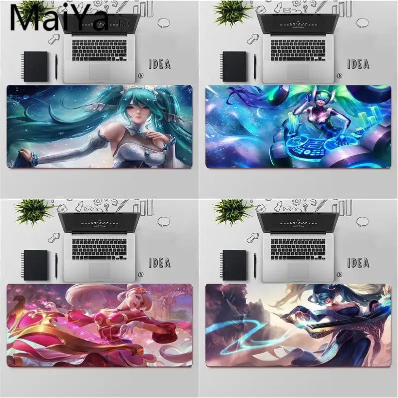 Силиконовый коврик для мыши Maiya league of legends Большая маленькая Накладка бесплатная