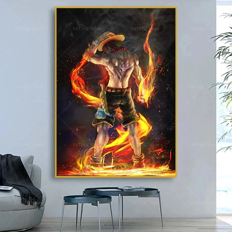 

One Piece Canvas Painting Japanese Anime Characters Luffy Poster Print Wall Art Prints Home Bedroom Wall Picture Decorative Mura