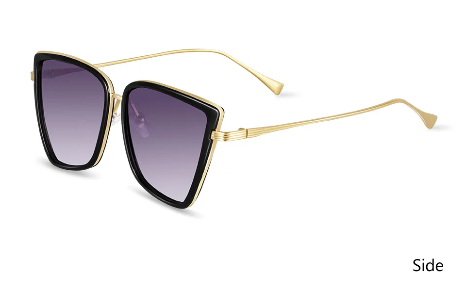 Новые брендовые дизайнерские солнцезащитные очки Cateye, женские винтажные металлические очки, зеркальные ретро очки Lunette De Soleil Femme UV400
