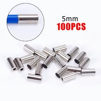 100pcslot 5mm cycling bike brake cable end lined ferrules crimp brake cable covers shifter cycling accessories cord end covers